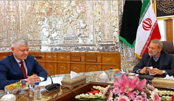 لاريجاني يدعو الى تعزيز التعاون بين طهران وموسكو في مكافحة الارهاب