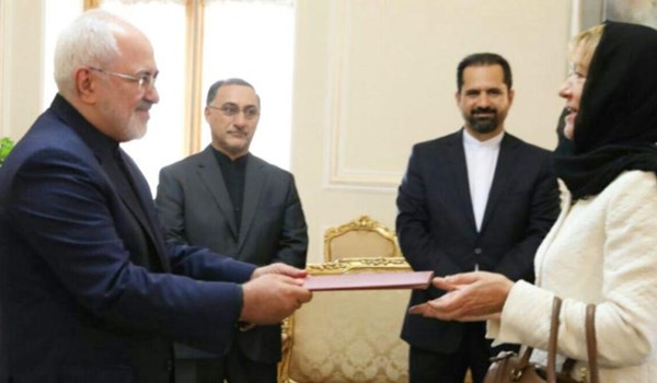 ظريف يستقبل سفراء بلجيكا وهولندا وقطر الجدد