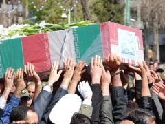 تشييع پيکر شهيد جانباز در همدان