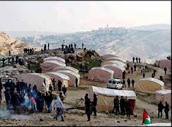 فعالان فلسطيني معترض به شهرک سازي ها اردوگاه جدیدی بنا کردند