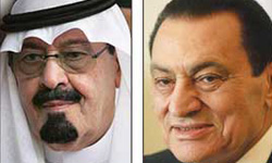 حسني مبارک دست به دامان پادشاه عربستان شد