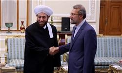 لاريجاني:هیچ امری نمی‌تواند مانع حمایت ایران از سوریه شود/ شیخ احمد حسون:سوریه  پشتیبانی‌ ایران را فراموش نخواهد کرد