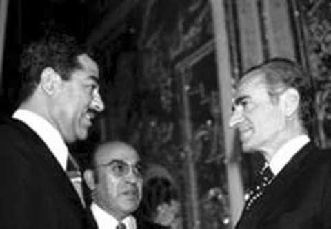 عکس یادگاری شاه و  صدام /عکس