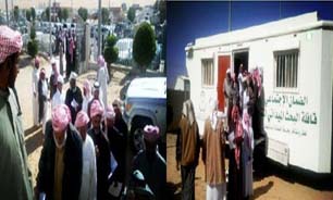 صف هاي طولانی فقراي عربستاني براي دريافت غذاي رايگان