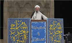آیت‌الله امینی در راهپیمایی" 22 بهمن 1391 "شرکت کرد