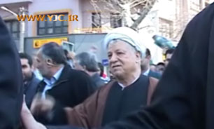 حضور آيت‌الله هاشمي رفسنجاني در راهپيمايي 22 بهمن + فیلم