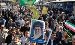 سربلندی ایران اسلامی آرزوی اهالی دیار علویان / تغییر محل تجمع راهپیمایان