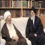 دیدار آیت الله هاشمی شاهرودی با آیت الله صافی گلپایگانی