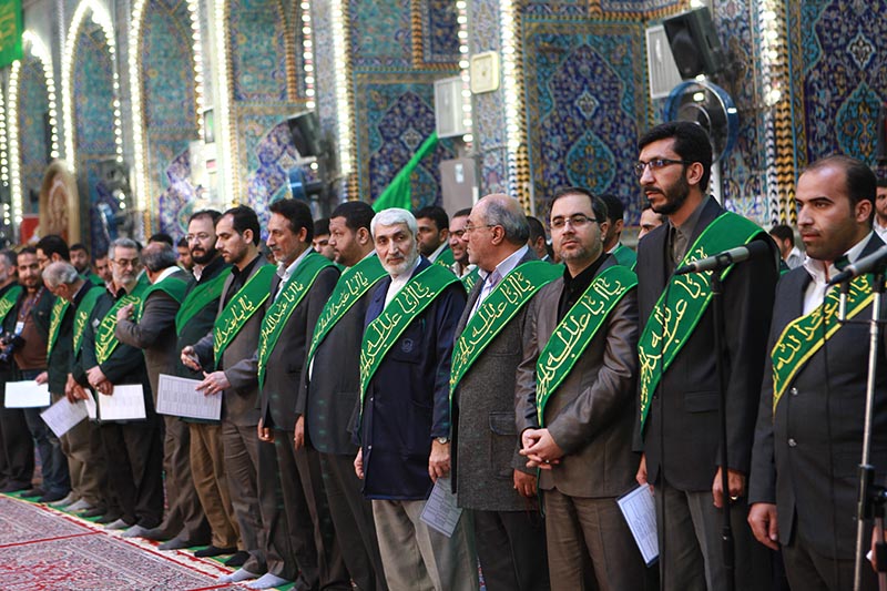 حضور شهردار قم در مراسم خطبه خوانی حرم حضرت ابا عبدالله الحسین (ع)
