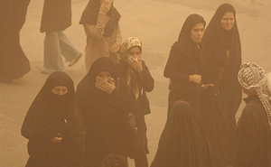 کاهش دید فارسی ها با هجوم توده گرد وخاك عراقی