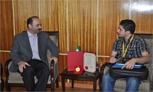 دیدارمعاون سیاسی استاندار آذربایجان غربی با مخترع موفق جهانی درارومیه