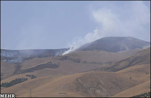آتش سوزی در کوه دراک شیراز