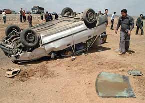 5 زخمی در اثر واژگونی خودرو پراید در محور درود زن – کامفیروز