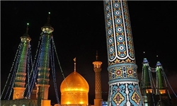 جشن میلاد عرشیان در حرم مطهر حضرت معصومه برگزار شد