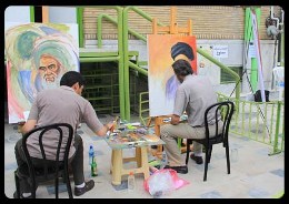 برپایی کارگاه نقاشی با حضور 36 هنرمند در نمایشگاه بین المللی قرآن کریم