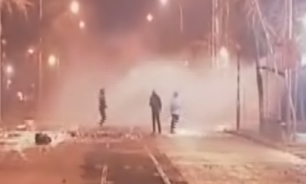 فیلم / درگیری دانشجویان با پلیس