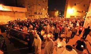 تظاهرات مردم قطيف در حمايت از انقلابيون بحرين