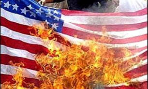 پرچم آمريکا در بل‍‍‍ژيک به آتش کشيده شد
