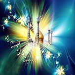 نور افشانی آسمان شهر قم در شب میلاد حضرت فاطمه معصومه(س)
