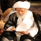 دست نوشته آیت‌الله مکارم در دفتر یادبود ضریح امام حسین‌(ع)