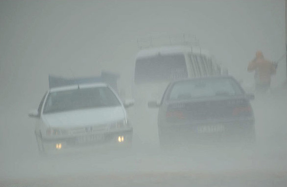 گردنه های قزوین در مه
