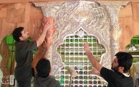 ضریح امام حسین به نجف پرواز کرد