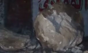 ریزش کوه در مسجد سلیمان + فیلم