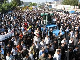 راهپیمایی دانشجویان دانشگاه هرمزگان