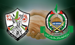 حضور رهبران فتح و حماس در تجمع پيروزي مردم غزه