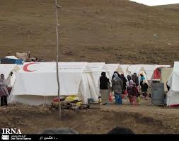 باران شدید در منطقه زلزله زده زهان
