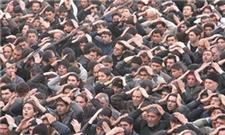 تدفین نمادین شهدای کربلا در اردبیل