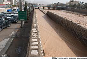 آبگرفتگی و طغیان رودخانه در شیراز