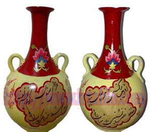 برپایی نمایشگاه خوشنویسی بر روی کوزه در لاهیجان