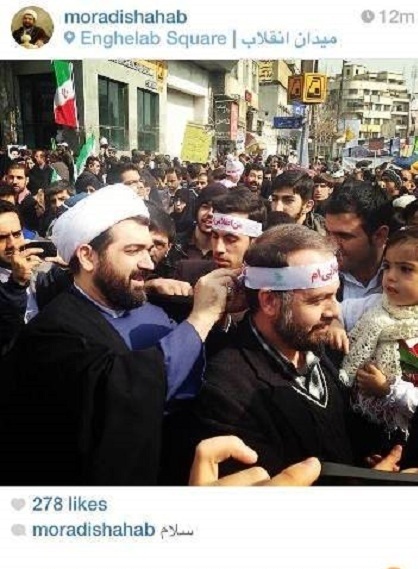 عکس اینستاگرامی شهاب مرادی از راهپیمایی 22 بهمن
