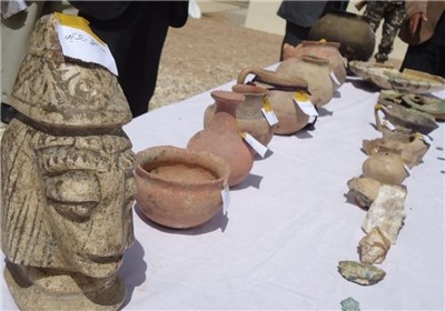 نمایش اشیاء تاریخی به دست آمده از گورستان ملامچه سقز
