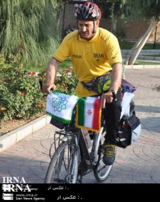 رکابزن اردبیلی با پیام صلح و دوستی 20 هزار کیلومتر را در آسیا و اروپا درنوردید
