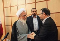 ديدار استاندار قم و اعضاي كارگروه آمايش استان با آیت الله جوادی آملی