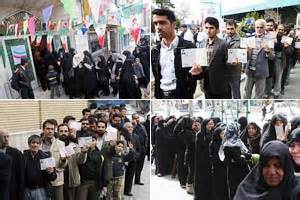 صفوف طولانی مردم گیلان در مقابل حوزه های رای گیری