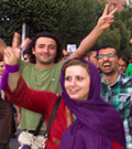 برپائی جشن و شادی هوداران روحانی در ایلام