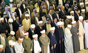 نماز جمعه شیعیان و اهل سنت در حرم مطهر امام حسین (ع) برگزار شد  + فيلم