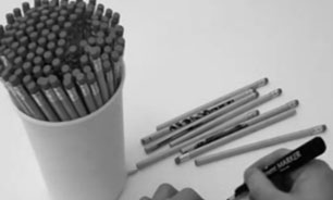 نقاشی روی مداد + فیلم