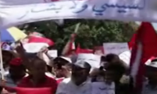 حمايت از محمد مرسي رئيس‎جمهور برکنار شده مصر در تونس + فیلم