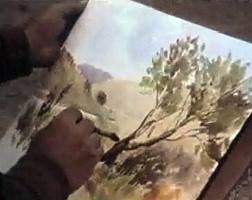 آثار اساتید بزرگ آبرنگ در نقش جهان به روی دیوار می روند