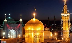پرچم و خدام حرم رضوی وارد سنندج شدند