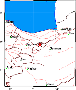 فيروزكوه تهران لرزيد+جزييات