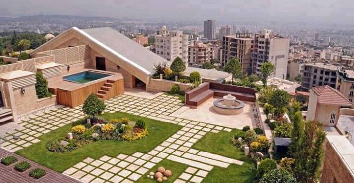عکس/پشت بام  زیبای یکی از برج‌های تهران