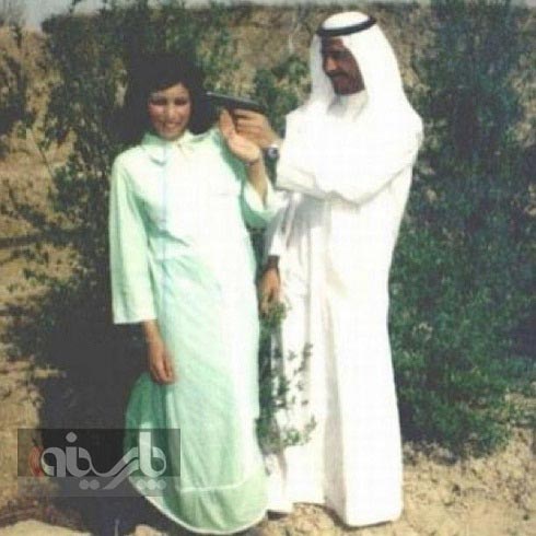 عکس/شوخی رومانتیک صدام با زنش