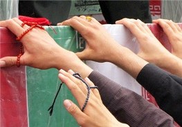 تشییع پیکر مطهر ۲ شهید گمنام در شهرستان قزوین