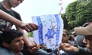 پلیس تونس از آتش زدن پرچم "اسرائیل"جلوگیری کرد