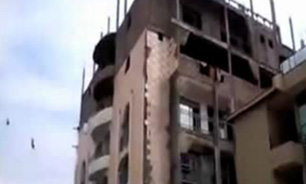 لحظه ريزش ساختماني در کنگو + فیلم